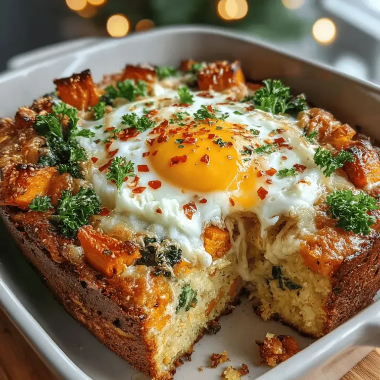 Der herzhafte Süßkartoffel- und Grünkohl-Frühstücksauflauf ist ein wahres Highlight für alle, die ein nährstoffreiches und köstliches Frühstück genießen möchten. Dieses Gericht kombiniert die süße, cremige Textur von Süßkartoffeln mit dem herzhaften Geschmack von Grünkohl, was nicht nur den Gaumen erfreut, sondern auch voller wertvoller Nährstoffe ist. In den letzten Jahren haben Frühstücksaufläufe an Beliebtheit gewonnen, besonders bei gesundheitsbewussten Essern, die nach nahrhaften und schmackhaften Alternativen suchen.