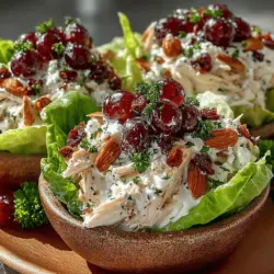 In der modernen Küche spielen Rezepte eine entscheidende Rolle, nicht nur um köstliche Gerichte zuzubereiten, sondern auch um gesunde und ausgewogene Mahlzeiten zu kreieren. In einer Zeit, in der viele von uns nach schnellen, aber nahrhaften Optionen suchen, ist der Erfrischende Hähnchensalat mit Knusprigen Mandeln und Süßen Trauben eine hervorragende Wahl. Dieser Salat vereint die Aromen von zartem Hähnchen, süßen Trauben und knackigen Mandeln und bietet ein geschmackliches Erlebnis, das sowohl den Gaumen erfreut als auch den Körper mit wichtigen Nährstoffen versorgt.