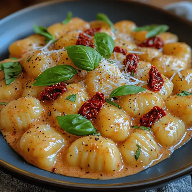Die cremigen Gnocchi mit getrockneten Tomaten sind nicht nur ein Fest für den Gaumen, sondern auch ein Gericht, das in der italienischen Küche fest verwurzelt ist. Gnocchi, diese kleinen, weichen Teigklöße aus Kartoffeln, sind eine beliebte Beilage oder Hauptspeise und erfreuen sich in vielen Teilen der Welt großer Beliebtheit. Die Kombination mit getrockneten Tomaten und einer cremigen Sahnesauce bringt eine besonders aromatische Note in das Gericht, die sowohl Liebhaber der italienischen Küche als auch neue Entdecker begeistern wird.
