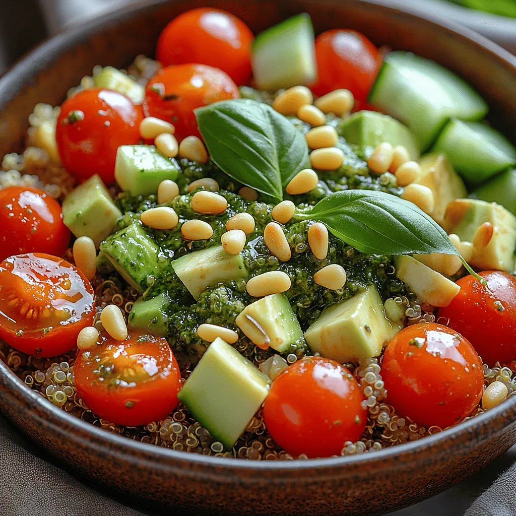 In der heutigen schnelllebigen Welt ist es wichtiger denn je, sich gesund und nahrhaft zu ernähren. Der Heller Basilikum-Pesto-Quinoa-Salat ist nicht nur ein Genuss für den Gaumen, sondern auch eine hervorragende Wahl für alle, die auf ihre Gesundheit achten möchten. Dieses Rezept kombiniert die nahrhaften Eigenschaften von Quinoa mit den frischen Aromen von Basilikum und Zitrone, um ein Gericht zu kreieren, das sowohl sättigend als auch leicht ist. Quinoa, oft als "Superfood" bezeichnet, ist reich an Proteinen, Ballaststoffen und wichtigen Nährstoffen, was ihn zur perfekten Basis für einen gesunden Salat macht.