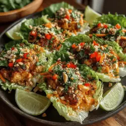 In der aufregenden Welt der thailändischen Küche gibt es viele Gerichte, die mit ihren einzigartigen Aromen und Texturen beeindrucken. Eines dieser köstlichen Rezepte sind die würzigen thailändischen Erdnuss-Hühnchen-Lattichboote. Diese Kombination aus saftigem Hühnchen, einer cremigen Erdnusssauce und frischem Gemüse, serviert in knackigen Salatblättern, ist nicht nur ein Fest für den Gaumen, sondern auch eine gesunde Wahl für jede Mahlzeit.
