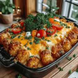 Willkommen zu einem köstlichen Rezept, das sowohl Kinder als auch Erwachsene lieben werden: der Ranch Hähnchen Tater Tot Auflauf. Dieses herzhaftes Gericht kombiniert zartes Hähnchenfleisch, cremige Sauce, gefrorene Tater Tots und schmelzenden Käse zu einer perfekten Mischung aus Geschmack und Textur. Ideal für geschäftige Wochentage oder entspannte Wochenendessen, ist dieser Auflauf nicht nur einfach zuzubereiten, sondern auch unglaublich sättigend. Das Gericht vereint die besten Elemente von Komfortessen und ist perfekt für Familienabende, Partys oder sogar als schnelles Mittagessen.