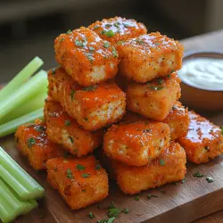 Willkommen in der aufregenden Welt der pflanzlichen Küche! Heute präsentieren wir Ihnen ein Rezept, das nicht nur Veganern und Vegetariern schmeckt, sondern auch bei Fleischliebhabern für Begeisterung sorgt: Crispy Buffalo Tofu Nuggets. Diese köstlichen Nuggets sind nicht nur knusprig und voller Geschmack, sondern sie bieten auch eine gesunde Alternative zu herkömmlichen Chicken Nuggets. Mit ihrer pikanten Buffalo-Sauce und der knackigen Panade sind sie perfekt als Snack, Vorspeise oder sogar als Hauptgericht geeignet.