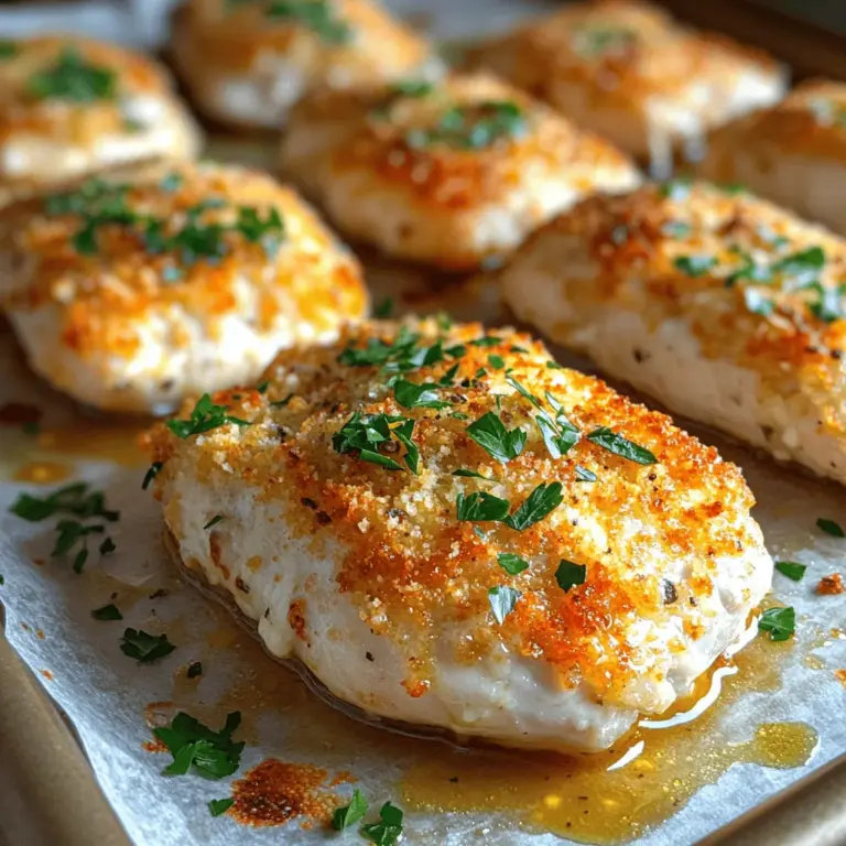 Willkommen zu einem köstlichen Abenteuer in der Küche! Heute stellen wir Ihnen ein Rezept vor, das sowohl einfach als auch unglaublich lecker ist: das Crispy Parmesan Krusten Hähnchen. Diese knusprige Variante des klassischen Hähnchens ist nicht nur ein Genuss für den Gaumen, sondern auch eine Augenweide auf jedem Teller. Die Kombination aus zartem Hähnchenbrustfilet und einer goldbraunen, knusprigen Parmesankruste macht dieses Gericht zu einem Favoriten für Familienessen, Partys oder einfach für einen besonderen Abend zu Hause.