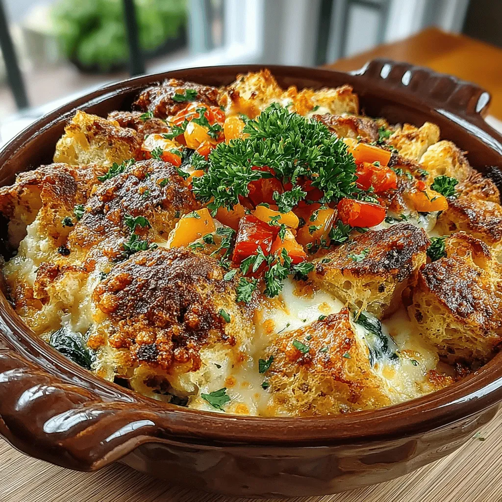 Frühstück ist die wichtigste Mahlzeit des Tages, und was könnte besser sein als ein herzhafter Frühstücks-Croissant-Auflauf, um den Tag zu beginnen? Dieses Rezept kombiniert die buttrige, luftige Textur von Croissants mit frischem Gemüse, herzhaftem Fleisch und einer cremigen Eiermasse, was zu einem köstlichen Gericht führt, das sowohl nahrhaft als auch sättigend ist. Ob für ein entspanntes Familienfrühstück am Wochenende oder als schnelles Gericht für Gäste – dieser Auflauf ist immer ein Hit.
