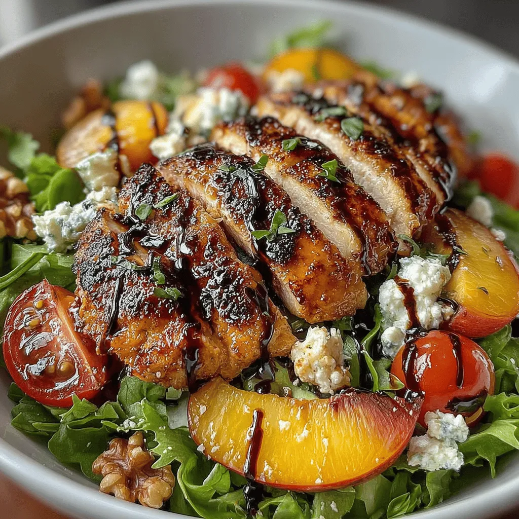 Der Gegrillte Pfirsich-Hühnchen-Salat ist ein köstliches und gesundes Gericht, das sich perfekt für warme Sommertage eignet. Mit der Kombination aus saftigem Hühnchen, süßen Pfirsichen und frischem Gemüse bietet dieser Salat nicht nur eine Vielzahl an Aromen, sondern auch eine ausgewogene Nährstoffzusammensetzung. Die Beliebtheit dieses Rezepts ist auf seine Vielseitigkeit zurückzuführen – es kann als leichtes Mittagessen, als Beilage zu Grillpartys oder sogar als Hauptgericht serviert werden.
