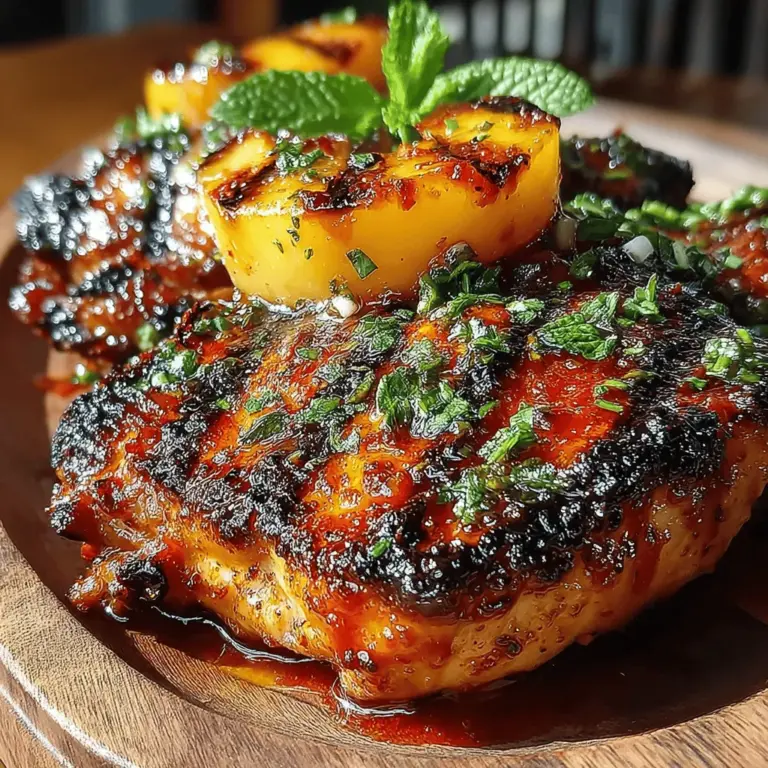 Gegrilltes Hühnchen ist nicht nur ein beliebtes Gericht, sondern auch ein Symbol für gesunde und schmackhafte Ernährung. In vielen Kulturen wird Hühnchen auf verschiedene Arten zubereitet und gegrillt. Die Kombination von Rauchgeschmack und Marinade verleiht dem Fleisch eine besondere Note, die mit frischen Zutaten wie Pfirsichen noch verstärkt wird. Die Verwendung von Pfirsichen in diesem Rezept ist eine innovative Idee, die die Süße der Früchte mit der Würze der Barbecue-Sauce verbindet und ein einzigartiges Geschmackserlebnis schafft.