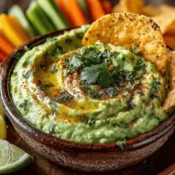 Der Zesty Avocado Lime Bliss Dip ist nicht nur ein einfacher Dip, sondern ein Erlebnis für den Gaumen. Dieses Rezept vereint die cremige Textur von reifen Avocados mit der spritzigen Frische von Limetten, wodurch ein harmonisches Zusammenspiel entsteht, das sowohl dazu einlädt, ihn allein zu genießen als auch mit Freunden und Familie zu teilen. In den letzten Jahren hat dieses Gericht an Beliebtheit gewonnen, nicht nur wegen seines köstlichen Geschmacks, sondern auch aufgrund seiner Vielseitigkeit und gesundheitsfördernden Eigenschaften. Es ist ideal für verschiedene Anlässe, von Familienessen über Grillpartys bis hin zu besonderen Feierlichkeiten, wo es garantiert jedem schmecken wird.