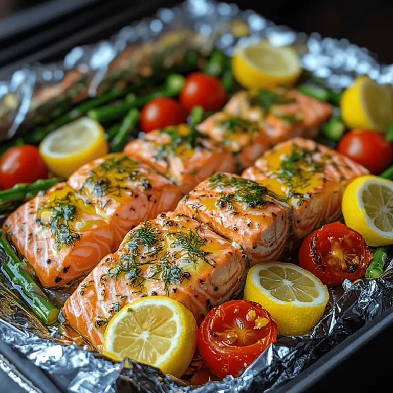 In der Welt der schnellen und gesunden Mahlzeiten hat der Lachs einen besonderen Platz eingenommen. Diese köstlichen Würzige Zitronen-Dill-Lachs-Folienpakete sind nicht nur ein Genuss für die Geschmacksknospen, sondern auch eine wunderbare Möglichkeit, frische Zutaten zu kombinieren und das Aroma des Meeres auf den Tisch zu bringen. Die Kombination aus zartem Lachs, aromatischen Kräutern und frischem Gemüse macht dieses Gericht zu einer perfekten Wahl für ein leichtes Abendessen oder ein schmackhaftes Mittagessen.