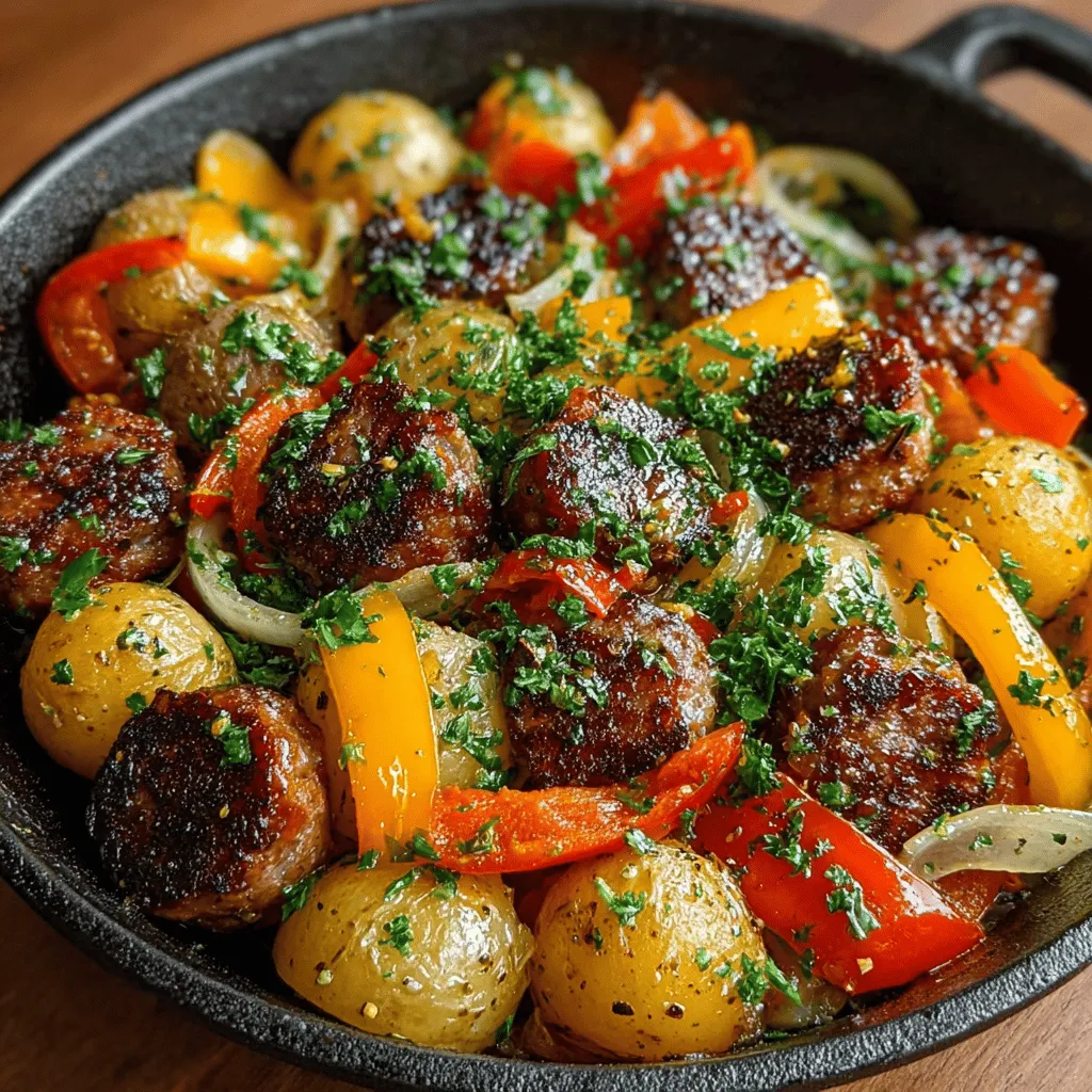 Die Sizzelnde Wurst- und Paprika-Fiesta ist ein schmackhaftes und unkompliziertes Gericht, das nicht nur durch seine bunten Zutaten begeistert, sondern auch durch seine Vielseitigkeit. Dieses Rezept vereint die Aromen italienischer Wurst mit dem Crunch von frischem Gemüse und den herzhaften Noten von Gewürzen, die zusammen ein echtes Geschmackserlebnis bieten. Ob für ein entspanntes Abendessen mit der Familie oder eine gesellige Runde mit Freunden, dieses Gericht ist immer ein Hit und bringt jeden an den Tisch.