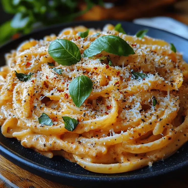 Cremige Pasta mit Röstpaprika ist ein wunderbares Gericht, das nicht nur die Sinne verführt, sondern auch einfach zuzubereiten ist. Die Kombination aus der süßen, rauchigen Note der gerösteten Paprika und der samtigen Schlagsahne sorgt für ein Geschmackserlebnis, das sowohl bei Familienessen als auch bei festlichen Anlässen begeistert. Dieses Rezept ist ideal für alle, die eine schnelle und köstliche Mahlzeit suchen, die dennoch eindrucksvoll aussieht und schmeckt.
