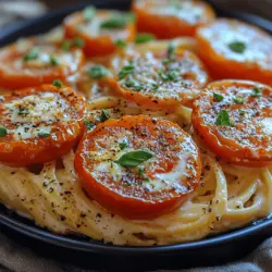 Wenn Sie auf der Suche nach einem herzhaften und zugleich einfachen Pasta-Gericht sind, das sowohl Ihre Familie als auch Ihre Freunde begeistert, dann ist diese cremige geröstete Tomatenpasta genau das Richtige für Sie. Dieses Gericht vereint die frischen, süßen Aromen von reifen Tomaten, das Aroma von Knoblauch und Oregano und die reichhaltige Cremigkeit von Schlagsahne und Parmesan. Es ist eine perfekte Wahl für ein schnelles Abendessen unter der Woche oder ein besonderes Wochenende, wenn Sie etwas Aufregendes zubereiten möchten.
