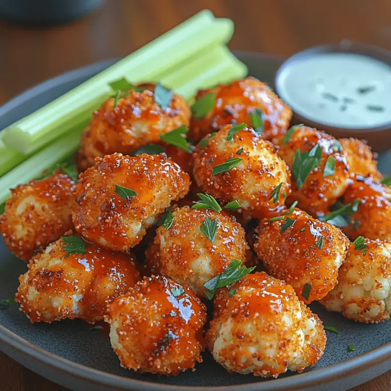 Die feurigen knusprigen Blumenkohl Buffalo Wings sind eine köstliche und gesunde Alternative zu den klassischen Hühnchenflügeln. Dieses Rezept bringt den beliebten Geschmack von Buffalo Wings auf eine neue, pflanzliche Ebene und eignet sich hervorragend für Partys, als Snack oder als Beilage zu einem gemütlichen Abendessen. Blumenkohl hat in den letzten Jahren als vielseitiges Gemüse an Popularität gewonnen und wird immer mehr als Hauptzutat in vielen modernen Rezepten geschätzt.