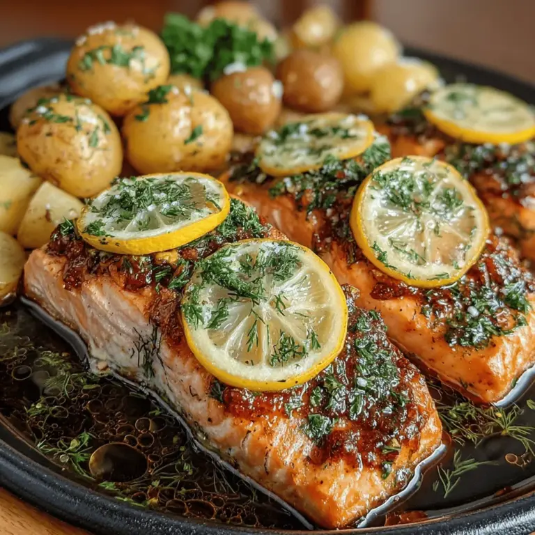 Willkommen in der Welt der frischen und köstlichen Küche! Heute präsentiere ich Ihnen ein Rezept, das nicht nur einfach zuzubereiten ist, sondern auch voller Aromen und gesunder Zutaten steckt: Zesty Lemon Dill Salmon mit Gewürzten Babykartoffeln. Dieses Gericht erfreut sich großer Beliebtheit, nicht nur aufgrund seines köstlichen Geschmacks, sondern auch dank seiner gesunden Bestandteile. Der zarte Lachs, kombiniert mit der Frische von Zitrone und Dill, macht dieses Gericht zu einem echten Highlight für jeden Anlass.