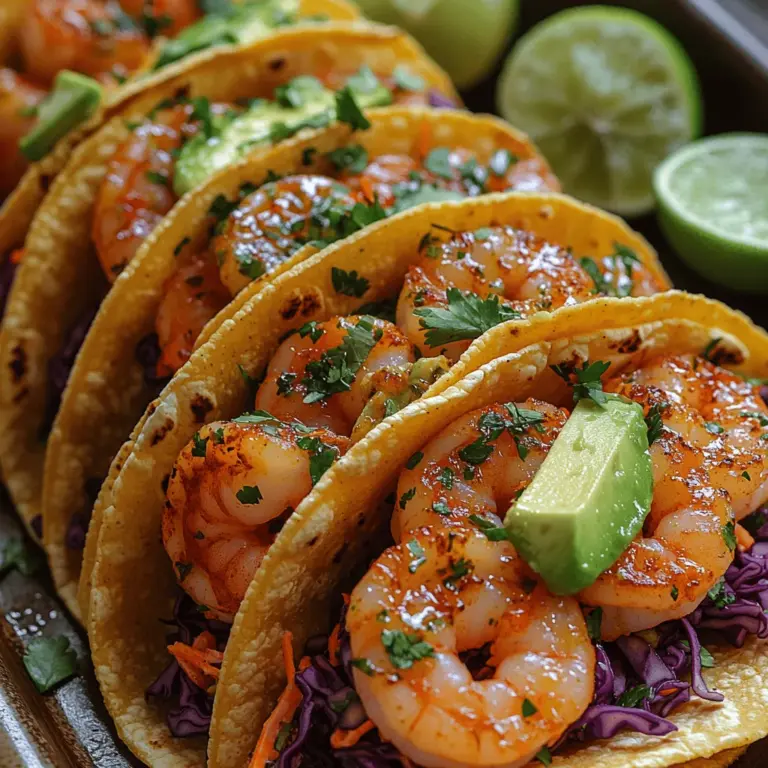 Willkommen zu einem aufregenden kulinarischen Abenteuer! Heute stellen wir Ihnen ein Rezept vor, das nicht nur köstlich, sondern auch einfach zuzubereiten ist: Spritzige Limetten-Garnelen Street Tacos. Diese Tacos sind perfekt für ein schnelles Abendessen unter der Woche oder für eine gesellige Zusammenkunft mit Freunden. Sie kombinieren frische, zarte Garnelen mit einem knackigen Slaw und einer spritzigen Limettennote – ein Genuss für Gaumen und Sinne!