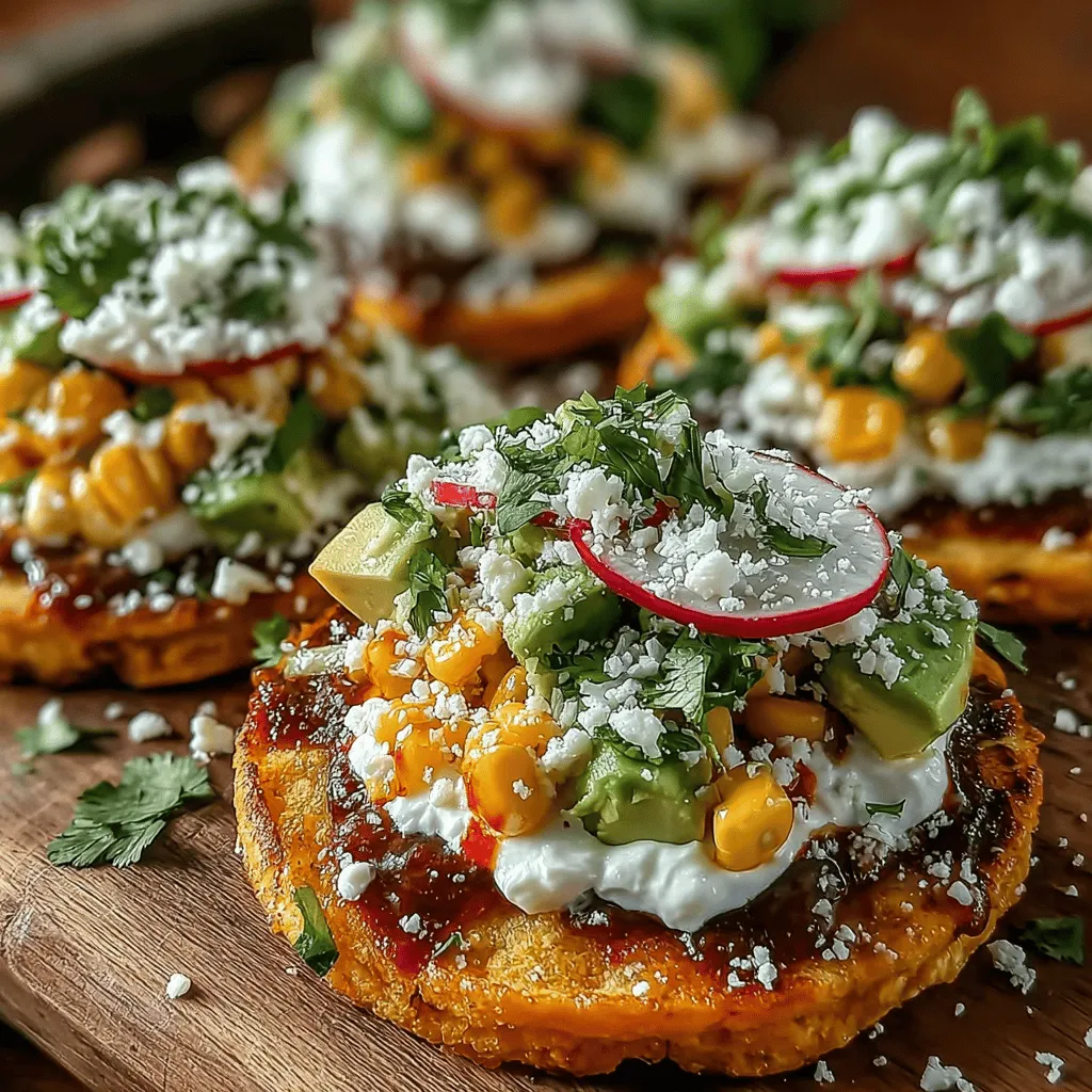 Wenn Sie auf der Suche nach einem erfrischenden und schmackhaften Snack oder einer leichten Mahlzeit sind, dann sind die cremigen Süßmaisküchlein mit Avocado genau das Richtige für Sie! Dieses Gericht kombiniert die Süße von frischen oder gerösteten Süßmaiskörnern mit der cremigen Textur von Avocado und einem Hauch von Limette, um ein Geschmackserlebnis zu schaffen, das sowohl einfach als auch köstlich ist. Die knusprigen Tostada-Schalen bieten die perfekte Basis für diese Kombination, und die Zugabe von griechischem Joghurt bringt eine cremige Komponente mit sich, die das Ganze abrundet.