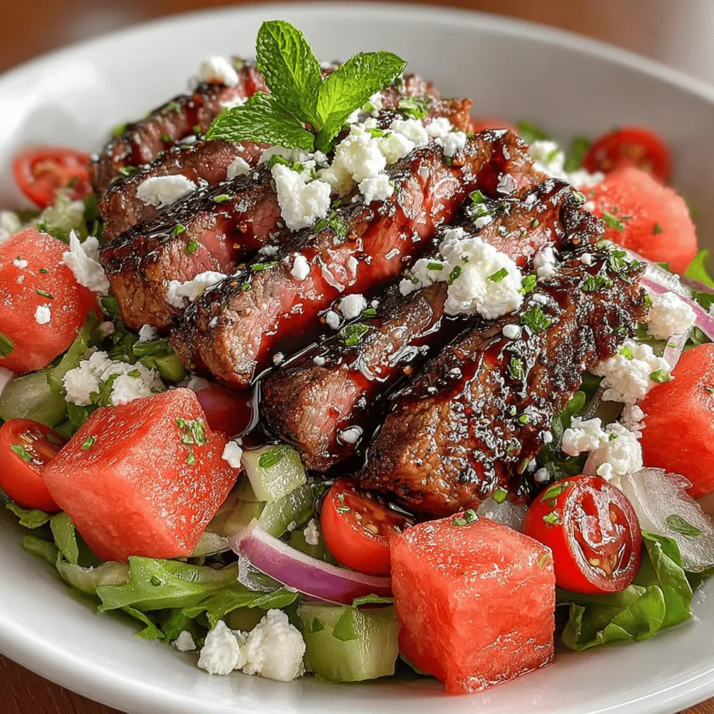 Die Erfrischende Wassermelonen-Rindfleisch-Salat-Bowl ist ein perfektes Gericht für warme Sommertage, das nicht nur leicht und erfrischend, sondern auch reich an Geschmack und Nährstoffen ist. Diese Kombination aus saftigem Rindfleisch und süßer Wassermelone bietet eine harmonische Mischung aus Aromen und Texturen, die nicht nur den Gaumen erfreut, sondern auch die Augen anregt. Dieser Salat ist ideal für ein leichtes Mittagessen oder als Vorspeise bei einem Grillabend.