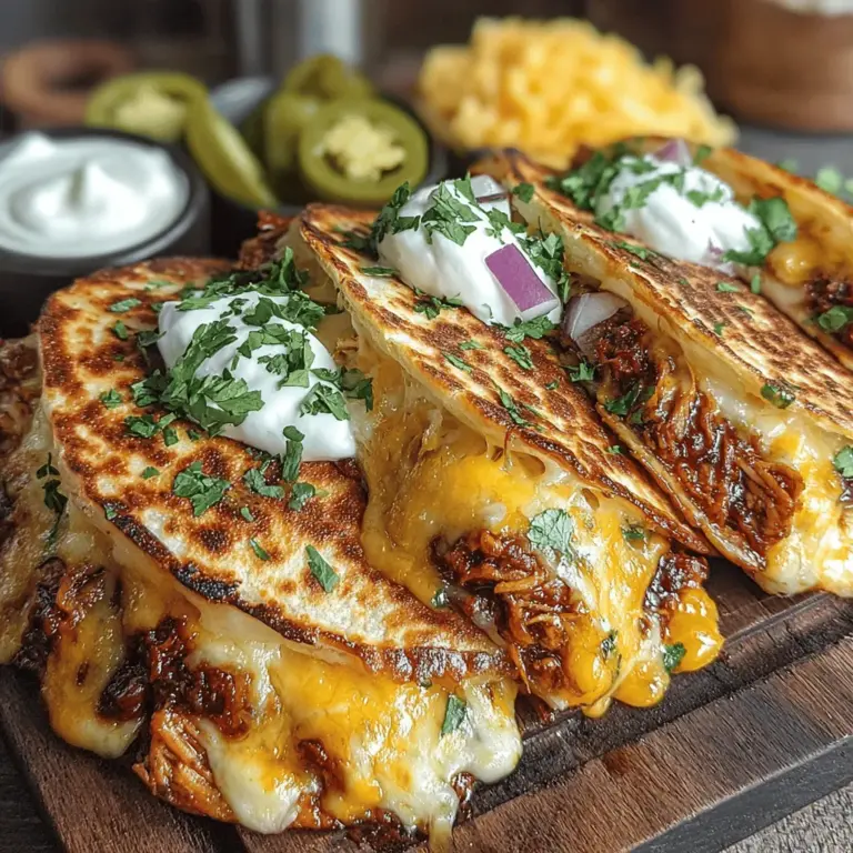 Die Sizzling BBQ Chicken Quesadillas sind nicht nur ein kulinarisches Highlight, sondern auch der Inbegriff von Geselligkeit und Genuss. Diese köstliche Fusion aus zartem Hähnchenfleisch, würziger BBQ-Sauce und schmelzendem Käse eingewickelt in knusprige Tortillas ist eine perfekte Wahl für gesellige Abende, Grillpartys oder einfach für ein schnelles Abendessen unter der Woche. In diesem Artikel werden wir nicht nur das Rezept für diese schmackhaften Quesadillas durchgehen, sondern auch die Bedeutung der Zutaten und die verschiedenen Zubereitungsmethoden erläutern, die zu diesem köstlichen Gericht führen.