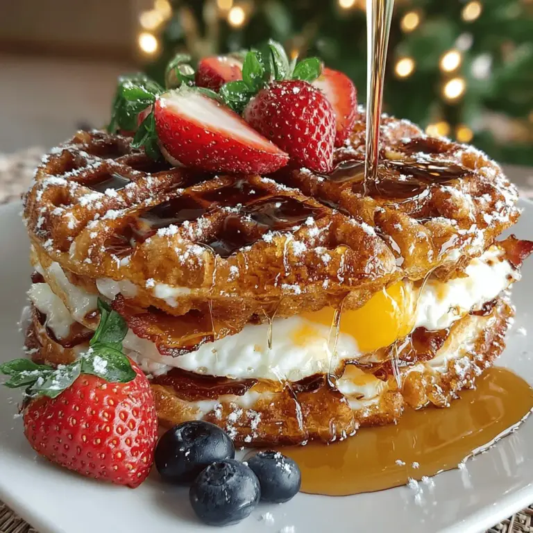Die goldenen Buttermilch-Waffel Frühstücks-Slider sind mehr als nur ein einfaches Frühstück – sie sind eine kulinarische Umarmung, die den perfekten Mix aus herzhaft und süß bietet. Diese kleinen, aber feinen Slider vereinen die fluffige Textur von Waffeln mit dem herzhaften Geschmack von Speck und dem köstlichen, schmelzenden Cheddar-Käse. Ob für ein gemütliches Wochenende oder ein besonderes Frühstück mit der Familie, diese Waffel-Slider sind die ideale Wahl.