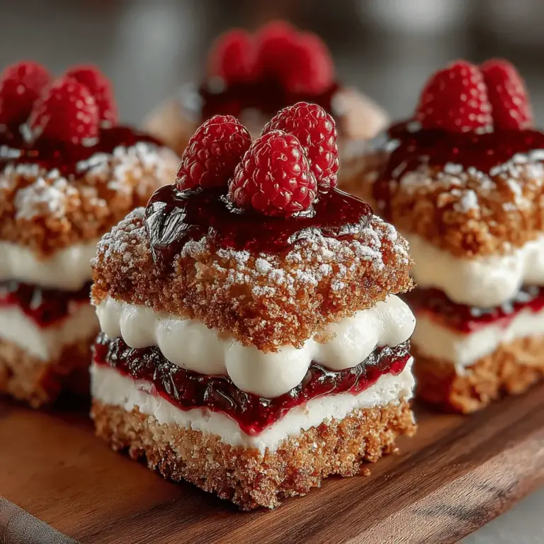 Himmlische Himbeertraum-Sandwiches sind eine köstliche und gesunde Dessertoption, die perfekt für den Sommer geeignet ist. Diese erfrischenden Sandwiches kombinieren cremigen griechischen Joghurt mit süßen, saftigen Himbeeren und knusprigen Keksen, die das perfekte Gleichgewicht zwischen süß und gesund bieten. Ideal für eine Gartenparty, ein Picknick oder einfach nur als kleine Belohnung nach einem langen Tag, diese Sandwiches sind nicht nur lecker, sondern auch einfach zuzubereiten.