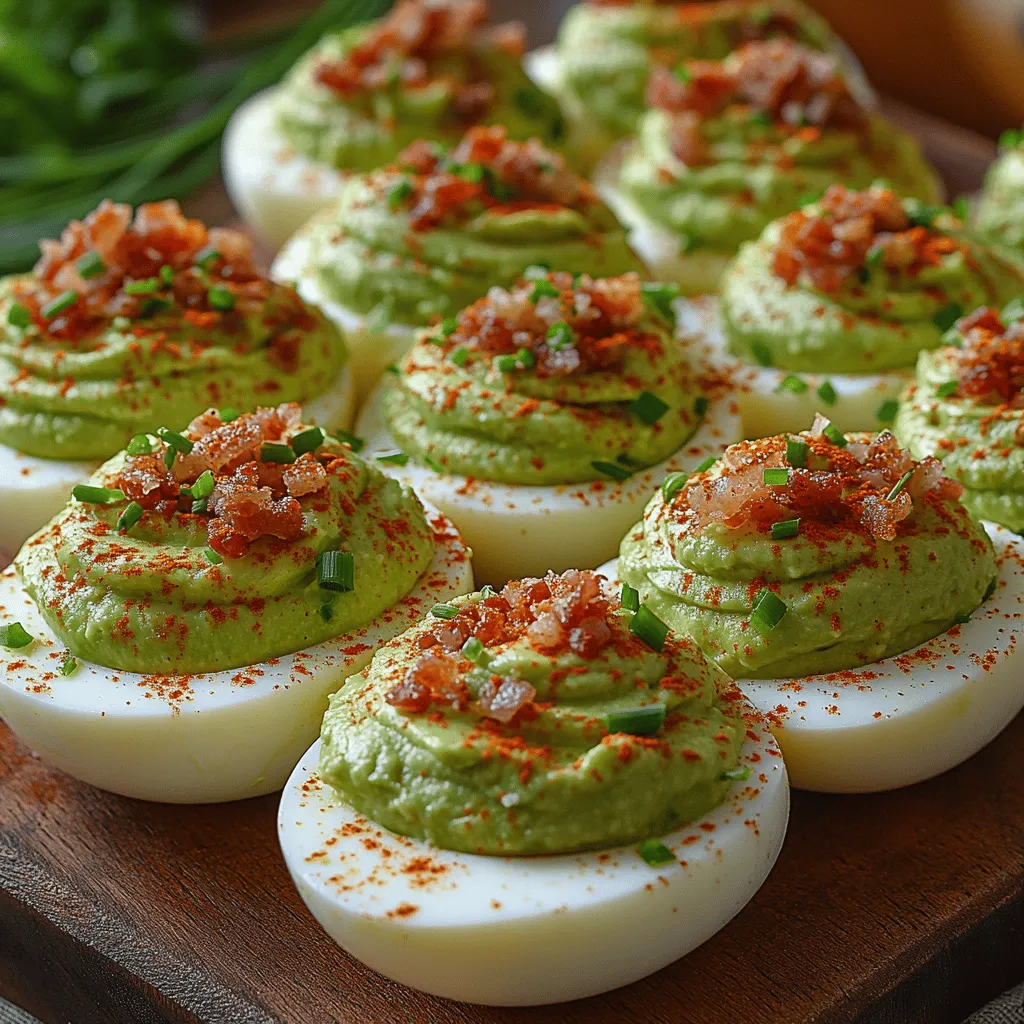 Avocado-Deviled Eggs mit knusprigem Speck sind nicht nur ein kulinarischer Genuss, sondern auch ein echter Hingucker auf jedem Tisch. Dieses Rezept kombiniert die cremige Textur reifer Avocados mit dem herzhaften Geschmack von Speck, was es zu einem beliebten Snack oder einer Vorspeise macht. In den letzten Jahren haben sich Avocado-Gerichte zu einem echten Food-Trend entwickelt, und die Kombination mit Eiern bringt einen zusätzlichen Nährstoffboost sowie eine köstliche Vielfalt an Aromen mit sich.