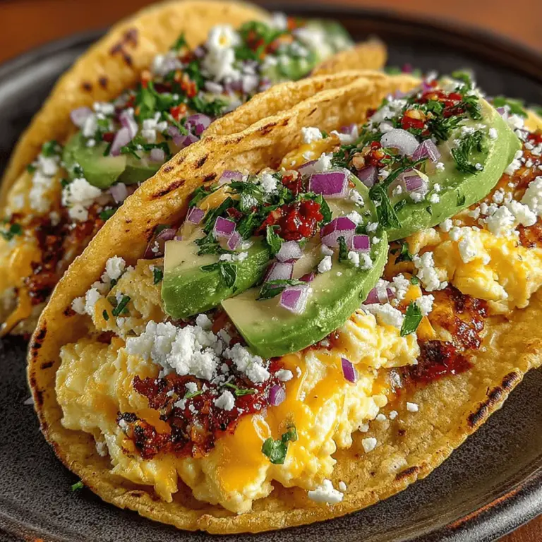 Wenn Sie auf der Suche nach einem aufregenden und herzhaften Frühstück sind, sind die rauchigen Hatch Chili Frühstückstacos genau das Richtige für Sie! Diese köstlichen Tacos kombinieren die erdige Schärfe von gerösteten Hatch-Grünen Chilis mit fluffigen Eiern und cremigem Cheddar-Käse. Sie sind nicht nur schnell zubereitet, sondern bringen auch einen Hauch von Mexiko auf Ihren Frühstückstisch. Perfekt für ein Wochenende mit Freunden oder einen besonderen Anlass, diese Tacos bieten Ihnen die Möglichkeit, Ihre Geschmacksknospen zu verwöhnen und gleichzeitig ein nahrhaftes Frühstück zu genießen.