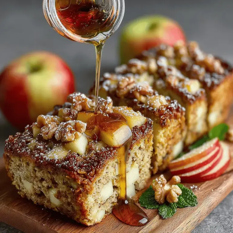 Die Gemütlichen Apfelkuchen Haferflocken Riegel sind mehr als nur ein einfaches Dessert – sie verkörpern die heimelige Atmosphäre eines traditionellen Apfelkuchens, kombiniert mit den gesunden Vorteilen von Haferflocken. Dieses Rezept ist ideal für alle, die eine köstliche und nahrhafte Snack-Option suchen, die einfach zuzubereiten ist und sich perfekt für jede Tageszeit eignet. Die Kombination aus saftigen Äpfeln, aromatischen Gewürzen und der herzhaften Textur von Haferflocken macht diese Riegel zu einem absoluten Genuss.