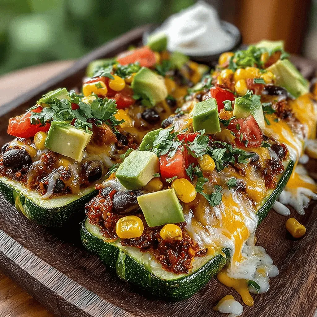 Willkommen in der Welt der kreativen und gesunden Snacks! Zesty Zucchini Nacho Boats sind nicht nur ein wunderbares Beispiel für eine gesunde, Gemüse-basierte Snack-Option, sondern sie bringen auch aufregende Aromen und Texturen auf Ihren Tisch. Diese Nacho-Boote sind die perfekte Kombination aus herzhaft und frisch, ideal für Partys, als Vorspeise oder sogar als leichtes Abendessen. Was dieses Gericht besonders macht, ist die Kombination aus saftigen Zucchini und einer reichhaltigen Füllung aus schwarzen Bohnen, frischen Tomaten und scharfem Cheddar-Käse. Diese Zutaten sorgen nicht nur für einen vollen Geschmack, sondern auch für eine Reihe gesundheitlicher Vorteile.