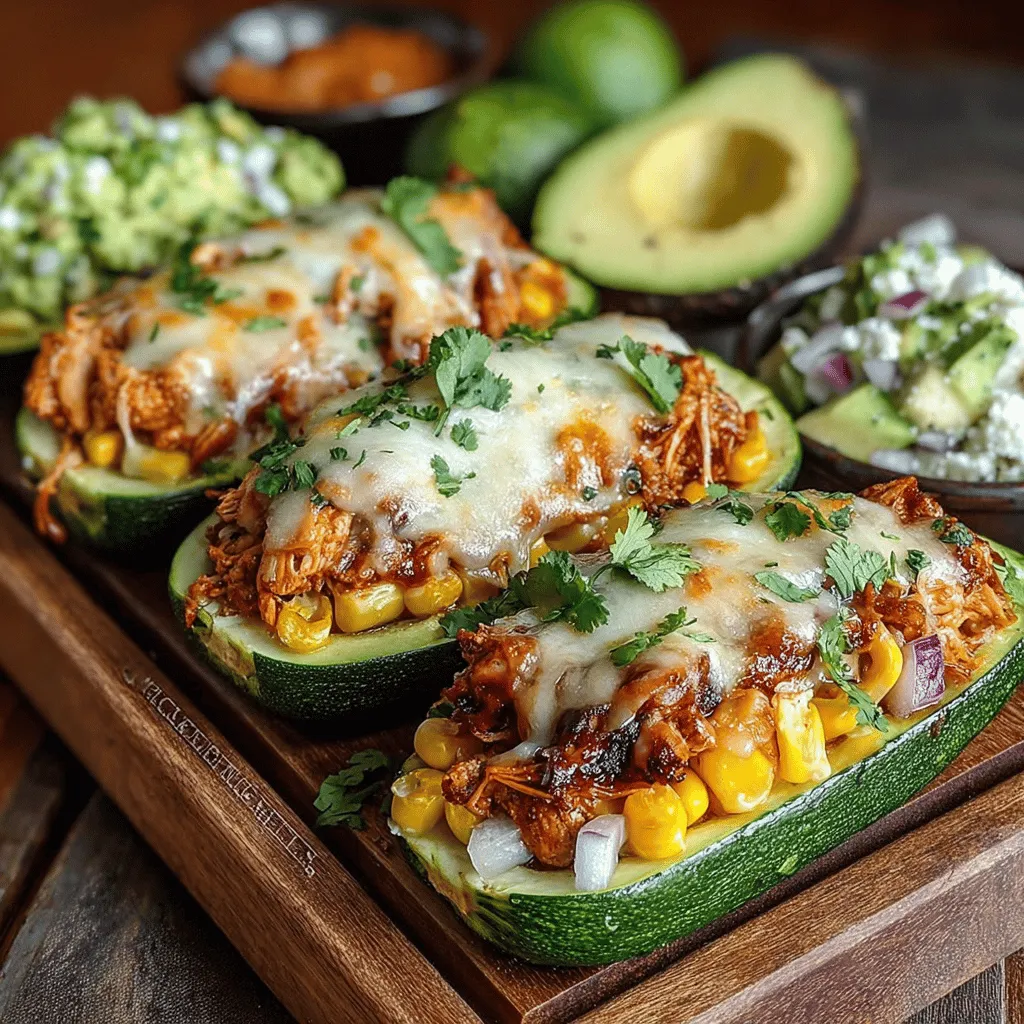 Zucchini sind nicht nur vielseitig und gesund, sondern auch eine hervorragende Basis für kreative und köstliche Gerichte. Die BBQ-Hühnchen-Zucchini-Boote sind eine besonders schmackhafte Art, Zucchini zu genießen. Sie kombinieren saftiges Hühnchen mit einer würzigen BBQ-Soße und geschmolzenem Käse, eingekleidet in zarte Zucchinihälften. Dieses Rezept ist nicht nur einfach zuzubereiten, sondern bietet auch eine großartige Möglichkeit, Reste von Rotisserie-Hühnchen zu verwenden. Perfekt für ein schnelles Abendessen unter der Woche oder als schmackhafte Vorspeise für Ihre nächste Grillparty!