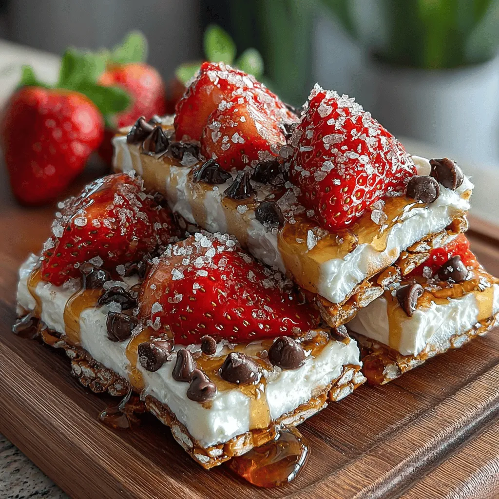 Die fruchtige Knusper-Erdbeer-Joghurt-Schokolade ist nicht nur ein köstlicher Snack, sondern auch eine kreative und gesunde Möglichkeit, die süßen Aromen des Sommers zu genießen. Diese erfrischende Leckerei kombiniert den cremigen Geschmack von griechischem Joghurt mit der Süße frischer Erdbeeren und dem knusprigen Biss von Brezeln. Sie ist nicht nur einfach zuzubereiten, sondern auch ein echter Hingucker auf jeder Sommerparty oder beim Picknick.