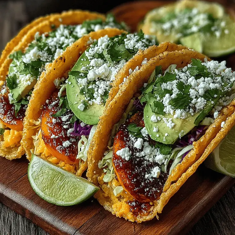 Willkommen in der Welt der kreativen und köstlichen Küche! In diesem Artikel dreht sich alles um ein außergewöhnliches Gericht, das fruchtige Aromen mit herzhaften Zutaten kombiniert: die knusprigen Pfirsichtacos. Dieses Rezept ist nicht nur ein wahrer Genuss für die Sinne, sondern auch eine wunderbare Möglichkeit, die frischen und saftigen Pfirsiche der Saison zu genießen. Pfirsiche sind nicht nur köstlich, sondern auch gesund; sie sind reich an Vitaminen, Antioxidantien und Ballaststoffen, die deinem Körper guttun.