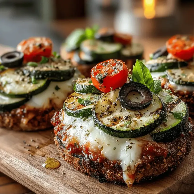 Die Zesty Zucchini Pita Pizzas sind eine wunderbare Möglichkeit, gesunde Zutaten in ein beliebtes Gericht zu verwandeln. Diese kreative Variante der Pizza kombiniert die frischen Aromen von Zucchini, Kirschtomaten und aromatischen Kräutern auf einer knusprigen Vollkorn-Pita. Ideal als schnelles Mittagessen, leichtes Abendessen oder sogar als sättigender Snack, bietet dieses Rezept eine köstliche Option für jeden, der seine Mahlzeiten selbst zubereiten möchte.