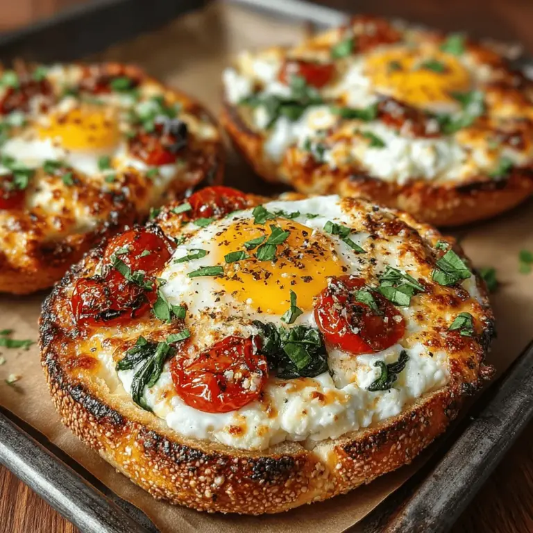 Die Mini Ei & Käse Bagel-Pizzas sind nicht nur ein köstliches Gericht, sondern auch ein Beispiel für die kreative Fusion traditioneller und moderner Küche. Diese kleinen Pizzas sind perfekt für jede Gelegenheit – sei es als schnelles Frühstück, als Snack für zwischendurch oder als leichtes Abendessen. Sie sind vielseitig, einfach zuzubereiten und anpassbar, was sie zu einer idealen Wahl für sowohl unerfahrene Köche als auch erfahrene Küchenchefs macht.