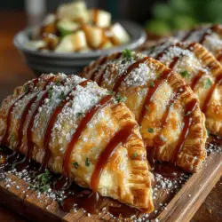 Die Apfel-Zimt Snack-Pockets sind nicht nur ein wahrer Genuss, sondern auch ein vielseitiges Rezept, das sich perfekt für jede Gelegenheit eignet – sei es als Snack für zwischendurch, zum Dessert oder sogar bei einem gemütlichen Brunch mit Freunden. Dieses Rezept kombiniert die fruchtige Süße von Äpfeln mit dem warmen, würzigen Aroma von Zimt und Muskatnuss, eingehüllt in einen knusprigen Teig. Die Einfachheit der Zubereitung und die Verwendung frischer Zutaten machen diese Snack-Pockets zu einem beliebten Gericht in vielen Haushalten.