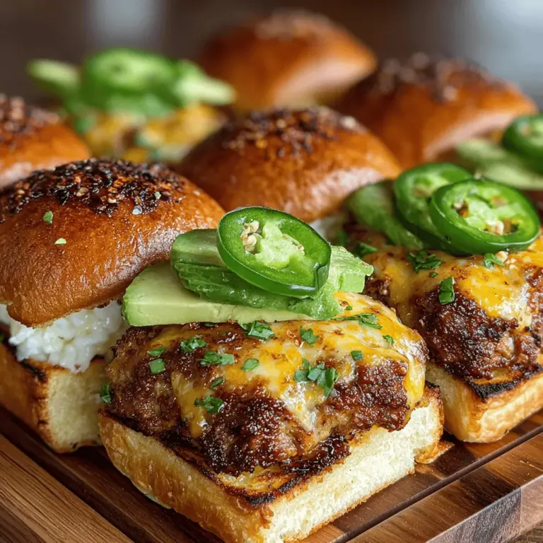 Die Würzigen Hatch-Chili-Hühnchen-Slider mit Käseliebe sind ein wahrer Genuss für alle Liebhaber von würzigem und herzhaftem Essen. Dieses Rezept vereint die Aromen der milden Hatch-Chilischoten mit saftigem Hühnchen und geschmolzenem Peperoni-Käse. Ursprünglich stammen die Hatch-Chilis aus der Region Hatch im Bundesstaat New Mexico, wo sie für ihre einzigartige Süße und ihren milden, rauchigen Geschmack bekannt sind. Diese Chilis sind nicht nur eine köstliche Ergänzung zu vielen Gerichten, sondern auch eine großartige Quelle für Vitamine und Antioxidantien. In den letzten Jahren haben die Hatch-Chilis an Beliebtheit gewonnen und sind in vielen Küchen zu einem unverzichtbaren Bestandteil geworden.