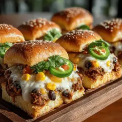 Die Chili Chicken Delight Sliders sind nicht nur ein Genuss für den Gaumen, sondern auch eine perfekte Option für gesellige Abende, Grillpartys oder einfach fürs Familienessen. Diese Mini-Burger mit einer würzigen Hähnchenfüllung sind einfach zuzubereiten und bieten eine großartige Möglichkeit, gesunde Zutaten in ein schmackhaftes Gericht zu verwandeln. Die Kombination aus zartem Hähnchen, herzhaften Bohnen, süßem Mais und würzigen Tomaten sorgt für ein Geschmackserlebnis, das sowohl Erwachsene als auch Kinder begeistert.