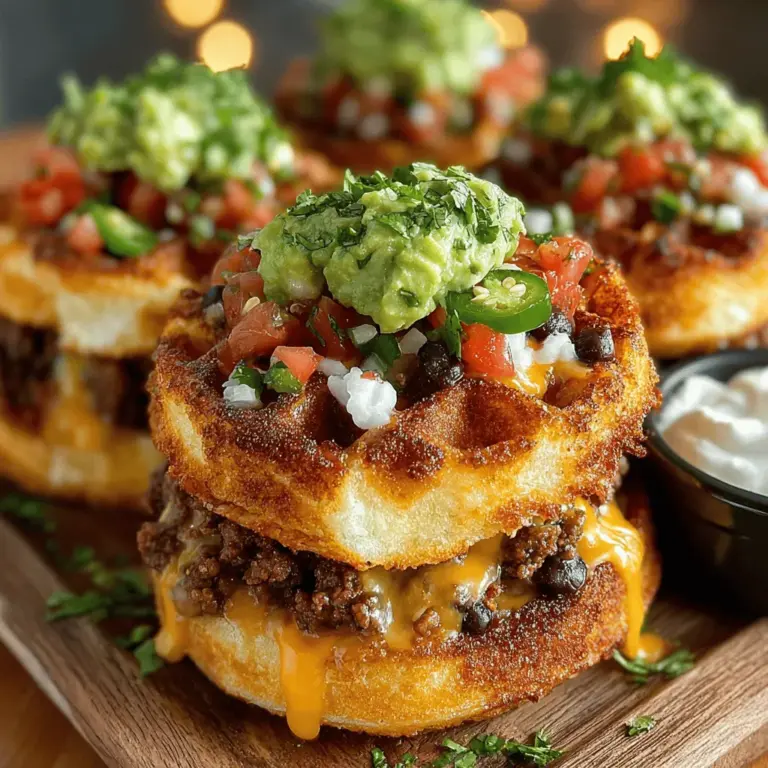 Die Welt der Küche ist ein faszinierendes Reich voller Aromen, Texturen und kreativer Möglichkeiten. Unter den vielen kulinarischen Trends, die sich in den letzten Jahren entwickelt haben, sind die Mini Taco Waffelsandwiches besonders hervorzuheben. Diese innovativen Sandwiches kombinieren die herzhaften Aromen von Tacos mit der Knusprigkeit von Waffeln und sind somit eine perfekte Wahl für Snacks, Partys oder ein schnelles Mittagessen. Ob für eine Familienfeier oder ein geselliges Beisammensein mit Freunden – diese Waffelsandwiches werden mit Sicherheit jeden begeistern.