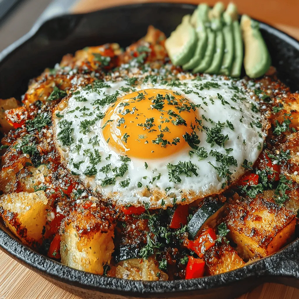 In der Welt der gesunden und schmackhaften Küche erfreut sich das Zesty Zucchini & Sweet Potato Hash mit Eiern wachsender Beliebtheit. Dieses Gericht ist nicht nur eine köstliche Möglichkeit, frisches Gemüse in Ihre Ernährung zu integrieren, sondern bietet auch eine Fülle von Nährstoffen und Aromen, die es zu einer perfekten Wahl für Frühstück, Mittagessen oder sogar Abendessen machen. Das Zusammenspiel von süßen Kartoffeln, würzigen Zucchini und perfekt gebratenen Eiern schafft ein himmlisches Geschmackserlebnis, das sowohl sättigend als auch nahrhaft ist.