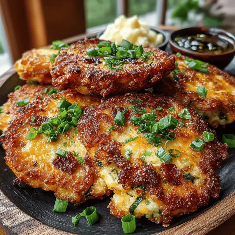 Die Käse-Zucchini-Speck-Fritters sind nicht nur ein kulinarisches Highlight, sondern auch eine köstliche Möglichkeit, Gemüse in unseren Speiseplan zu integrieren. Diese Fritters vereinen die frische, saftige Zucchini mit dem herzhaften Geschmack von Cheddar-Käse und knusprigem Speck. Sie sind perfekt als Snack, als Beilage zu einer Mahlzeit oder als Appetizer bei geselligen Anlässen. In vielen Kulturen sind solche frittierten Köstlichkeiten beliebt – sei es als Teil eines Brunchs, beim Grillen oder einfach als kleiner Snack für zwischendurch.