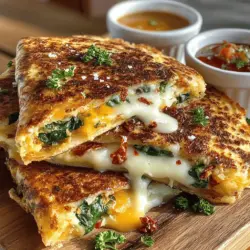 Die Käse Spinat Tortilla Schmelze ist ein köstliches und herzhaftes Gericht, das in der modernen Küche immer beliebter wird. Diese schmackhaften Tortillas sind gefüllt mit einer cremigen Mischung aus Ricotta, Mozzarella und frischem Spinat, die jeder Mahlzeit einen besonderen Touch verleiht. Egal, ob als schnelles Mittagessen, herzhafter Snack oder als Teil eines Buffets – diese Tortilla Schmelze wird die Herzen von Käseliebhabern und Vegetariern gleichermaßen erfreuen.