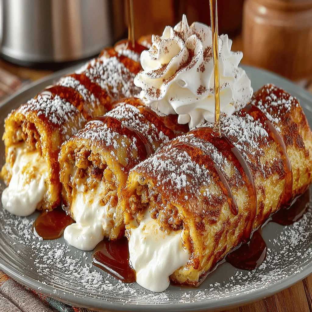Die Kürbisgewürz French Toast Roll-Ups sind nicht nur ein köstliches Frühstück, sondern auch ein wahres Fest der Aromen, das den Herbst in jedem Bissen einfängt. Diese kreative Abwandlung des klassischen French Toasts bringt die herzhafte Süße von Kürbis und die warmen Gewürze der Saison zusammen und macht sie zu einem Highlight auf jedem Frühstückstisch oder Brunch-Buffet. Ursprünglich aus den USA stammend, wo die Erntezeit des Kürbisses gefeiert wird, hat sich dieses Rezept in den letzten Jahren zu einem beliebten Favoriten entwickelt, vor allem während der kühleren Monate.